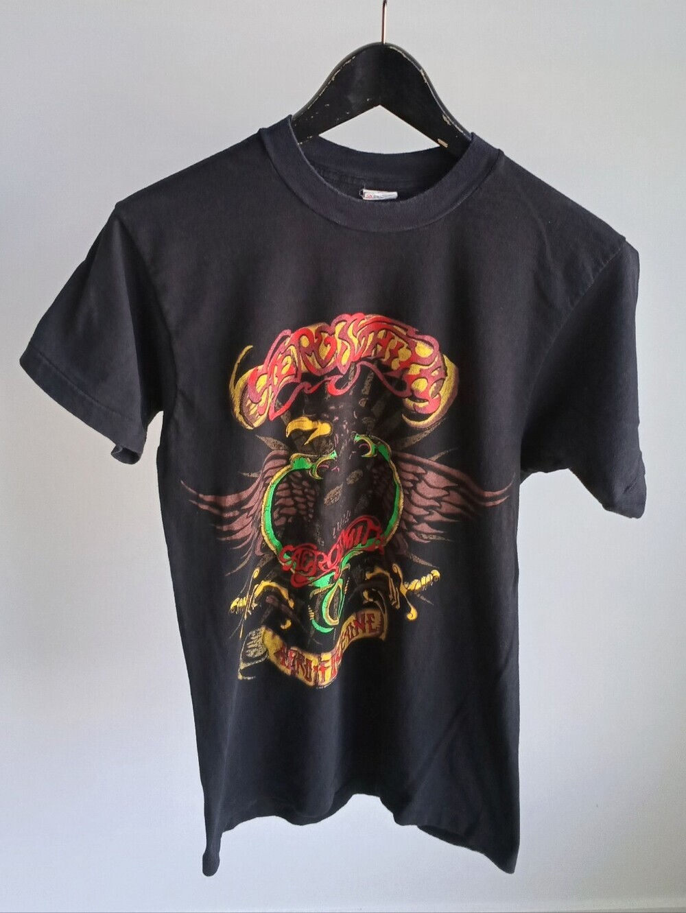 VTG 1993 Aerosmith Aero Force One Tour Tee Made in Canada Fruit of the Loom M